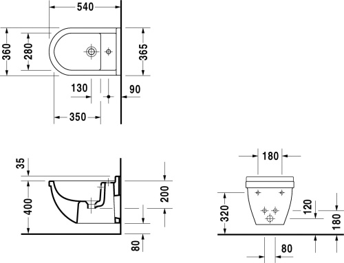 Биде подвесное Duravit Starck 3 2230150000 фото 5