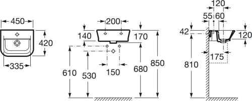 Тумба с раковиной Roca Gap 45 белая матовая фото 5
