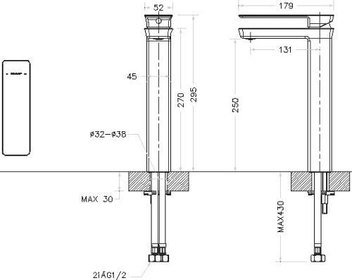 Смеситель Bravat Phillis F156101C-A-ENG для раковины, хром фото 2