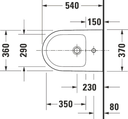 Биде подвесное Duravit D-Neo 2295150000 фото 5