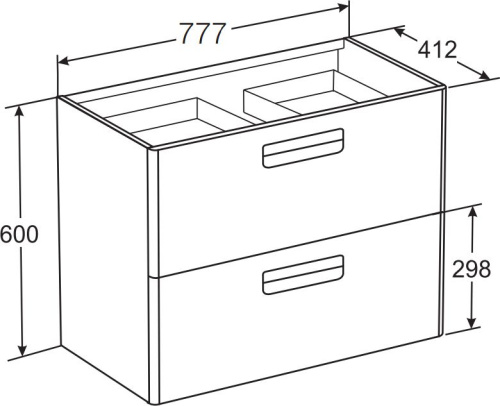 Тумба с раковиной Roca Gap 80 фиолетовая фото 8