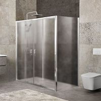 Душевой уголок BelBagno Unique AH-21-150/180-80-P-Cr стекло punto