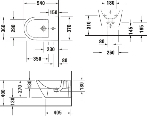 Биде подвесное Duravit D-Neo 2294150000 фото 6