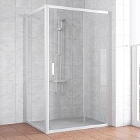 Душевой уголок Vegas Glass ZP+ZPV 130*90 01 01 профиль белый, стекло прозрачное