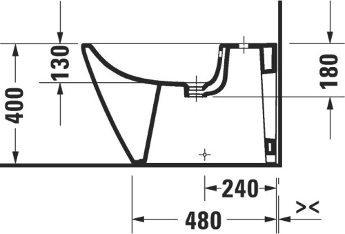 Биде напольное Duravit D-Neo 2294100000 фото 7