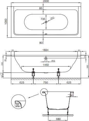 Стальная ванна Bette Free 200x100 фото 6 Стальная ванна Bette Free 200x100 фото 6