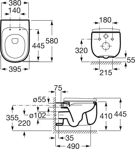 141 350 руб. Унитаз подвесной Roca Beyond 3460B7000 фото 4 Унитаз подвесной Roca Beyond 3460B7000 фото 4