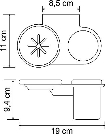 Стакан Wasserkraft Kammel K-8326 с мыльницей фото 3 Стакан Wasserkraft Kammel K-8326 с мыльницей фото 3