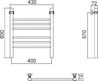 11 088 руб. Полотенцесушитель водяной Aquanerzh Прямой групповой 60х40 фото 2 Полотенцесушитель водяной Aquanerzh Прямой групповой 60х40 фото 2