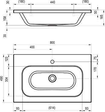 45 440 руб. Раковина Ravak Chrome 80 со скрытым переливом фото 4 Раковина Ravak Chrome 80 со скрытым переливом фото 4