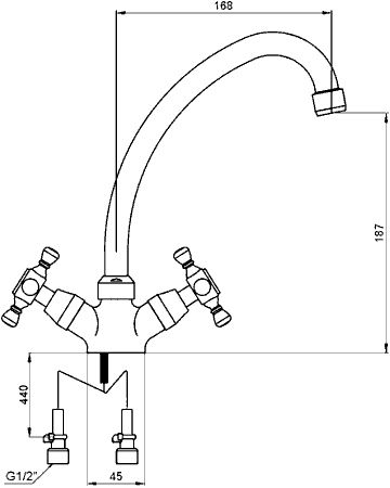 4 640 руб. Смеситель Kaiser Carlson Style 11073 для кухонной мойки фото 2 Смеситель Kaiser Carlson Style 11073 для кухонной мойки фото 2