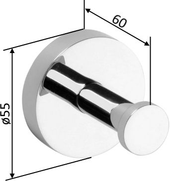 Крючок Sapho X-Round XR203 фото 2 Крючок Sapho X-Round XR203 фото 2