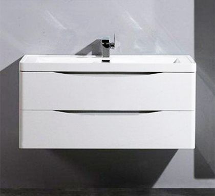 Тумба с раковиной BelBagno Ancona-N 100 bianco lucido подвесная фото 4 Тумба с раковиной BelBagno Ancona-N 100 bianco lucido подвесная фото 4