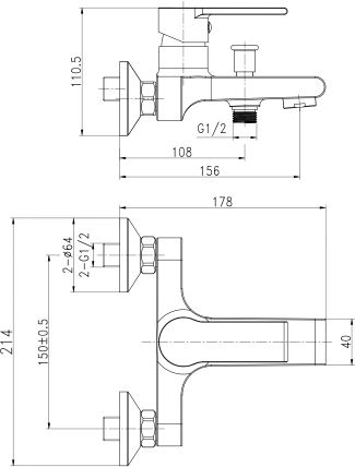 9 045 руб. Смеситель Cersanit Brasko Black 63108 для ванны с душем фото 3 Смеситель Cersanit Brasko Black 63108 для ванны с душем фото 3