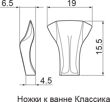 Ванна из искусственного камня Цвет и Стиль Классика 170x75 с декоративными ножками фото 4 Ванна из искусственного камня Цвет и Стиль Классика 170x75 с декоративными ножками фото 4