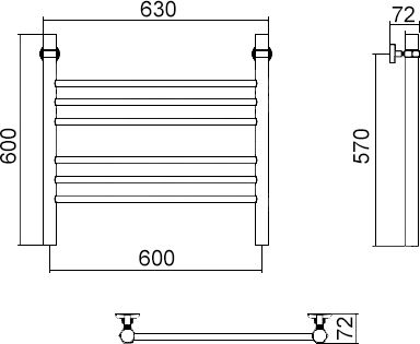 11 666 руб. Полотенцесушитель водяной Aquanerzh Прямой групповой 60х60 Полотенцесушитель водяной Aquanerzh Прямой групповой 60х60
