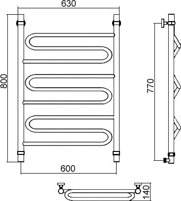 11 550 руб. Полотенцесушитель водяной Aquanerzh Зигзаг 80х60 фото 3 Полотенцесушитель водяной Aquanerzh Зигзаг 80х60 фото 3
