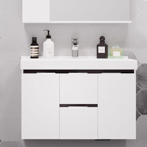 Мебель для ванной AQUATON Рене 80 белый, грецкий орех фото 11 Мебель для ванной AQUATON Рене 80 белый, грецкий орех фото 11