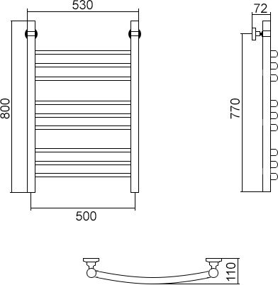 12 936 руб. Полотенцесушитель водяной Aquanerzh Дуга групповая 80х50 фото 3 Полотенцесушитель водяной Aquanerzh Дуга групповая 80х50 фото 3