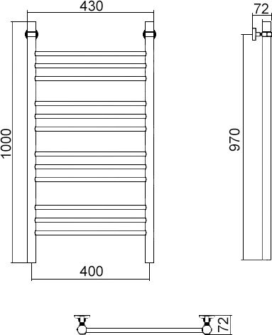 14 284 руб. Полотенцесушитель водяной Aquanerzh Прямой групповой 100х40 фото 2 Полотенцесушитель водяной Aquanerzh Прямой групповой 100х40 фото 2