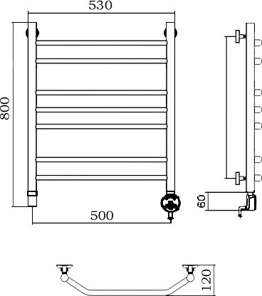 17 672 руб. Полотенцесушитель электрический Aquanerzh Трапеция R 80x50 фото 3 Полотенцесушитель электрический Aquanerzh Трапеция R 80x50 фото 3