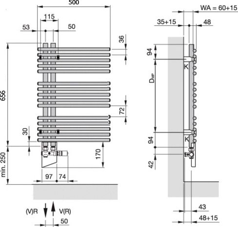 73 320 руб. Полотенцесушитель водяной Zehnder Yucca Star YAS-070-050 белый фото 3 Полотенцесушитель водяной Zehnder Yucca Star YAS-070-050 белый фото 3