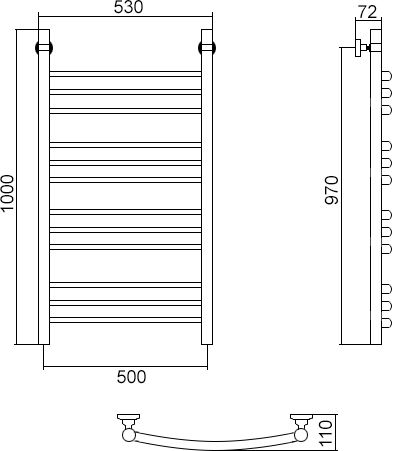 14 495 руб. Полотенцесушитель водяной Aquanerzh Дуга групповая 100х50 Полотенцесушитель водяной Aquanerzh Дуга групповая 100х50