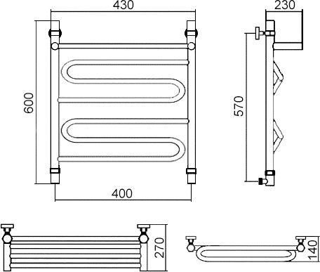 11 781 руб. Полотенцесушитель водяной Aquanerzh Зигзаг с полкой 60х40 фото 3 Полотенцесушитель водяной Aquanerzh Зигзаг с полкой 60х40 фото 3