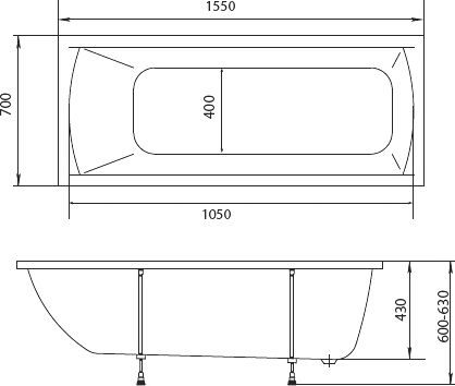 Акриловая ванна Marka One Modern 155x70 фото 5 Акриловая ванна Marka One Modern 155x70 фото 5