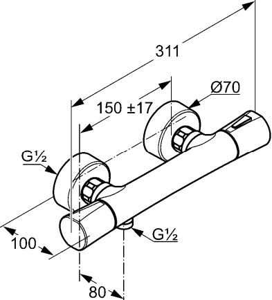 16 915 руб. Термостат Kludi Zenta 351000538 для душа фото 4 Термостат Kludi Zenta 351000538 для душа фото 4