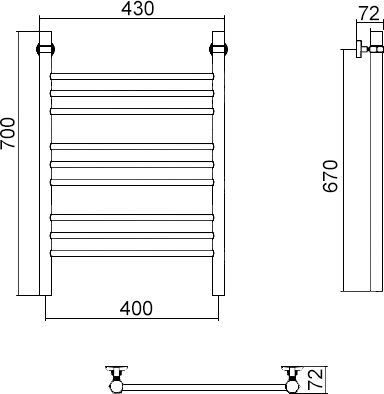 12 243 руб. Полотенцесушитель водяной Aquanerzh Прямой групповой 70х40 фото 3 Полотенцесушитель водяной Aquanerzh Прямой групповой 70х40 фото 3