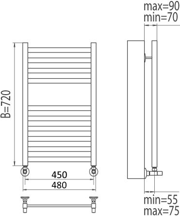 39 950 руб. Полотенцесушитель водяной Terminus Грета П10 450*720 фото 3 Полотенцесушитель водяной Terminus Грета П10 450*720 фото 3