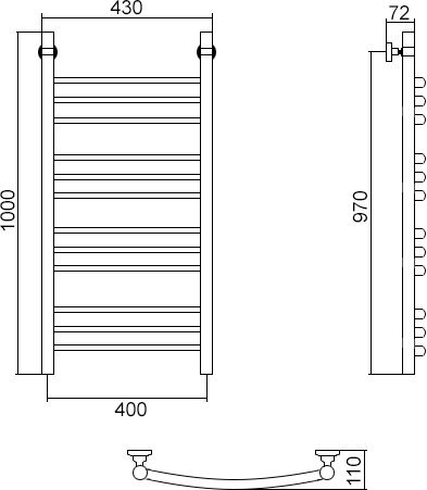 14 284 руб. Полотенцесушитель водяной Aquanerzh Дуга групповая 100х40 фото 2 Полотенцесушитель водяной Aquanerzh Дуга групповая 100х40 фото 2