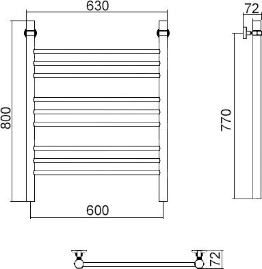 13 167 руб. Полотенцесушитель водяной Aquanerzh Прямой групповой 80х60 фото 3 Полотенцесушитель водяной Aquanerzh Прямой групповой 80х60 фото 3