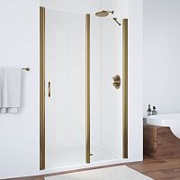 Душевая дверь в нишу Vegas Glass EP-F-1 100 05 01 R профиль бронза, стекло прозрачное