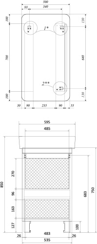 Мебель для ванной 1MarKa Tera 60Н напольная, белый глянец фото 7 Мебель для ванной 1MarKa Tera 60Н напольная, белый глянец фото 7