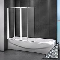 Шторка на ванну Cezares Relax V-4-90/140-P-Bi-L стекло punto