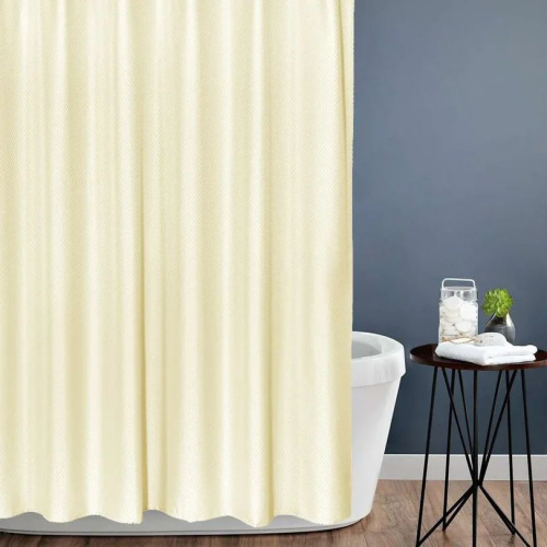 Штора для ванной Carnation Home Fashions Grace Jacquard Ivory 178х213, слоновая кость