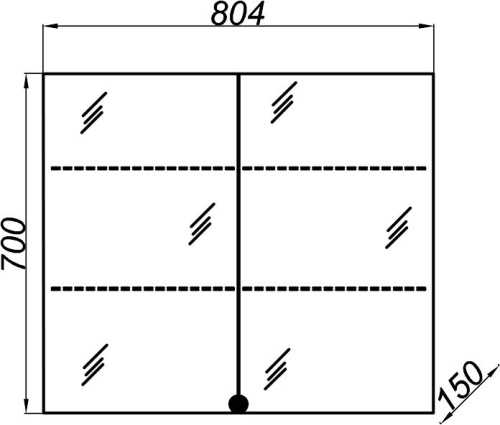 Зеркало-шкаф Aqwella MC0408 фото 4