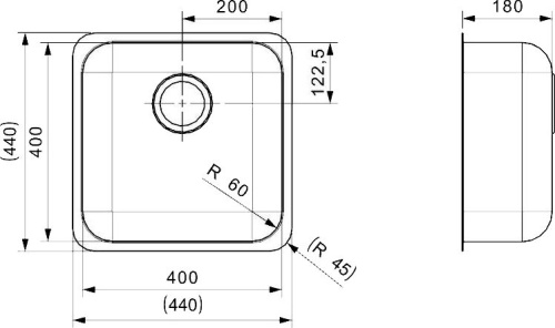 Мойка кухонная Reginox IB 40x40 U LUX фото 2