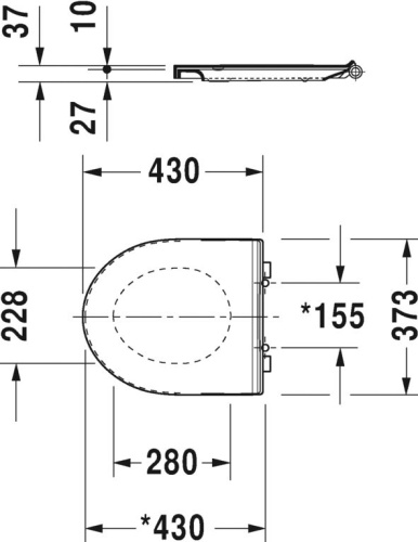 Комплект Унитаз подвесной Duravit DuraStyle 45620900A1 безободковый + Система инсталляции для унитазов AlcaPlast Sadromodul AM101/1120-001 с кнопкой и шумоизоляцией фото 7