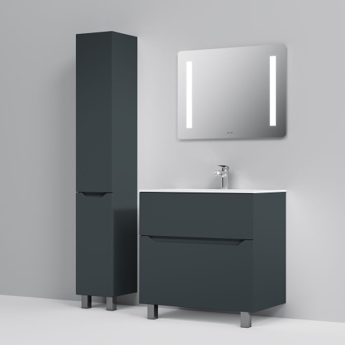 Мебель для ванной AM.PM Tender 80 напольная, графит фото 12 Мебель для ванной AM.PM Tender 80 напольная, графит фото 12