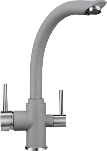 Смеситель Granula GR-2304 для кухонной мойки, алюминиум