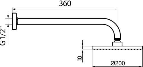 Верхний душ Webert Comfort AC0013015 metal фото 4
