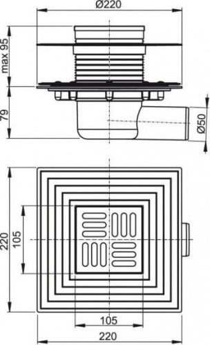 Душевой трап AlcaPlast APV1324 фото 2