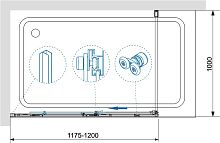 Шторка на ванну RGW Screens SC-43 120х160, профиль черный