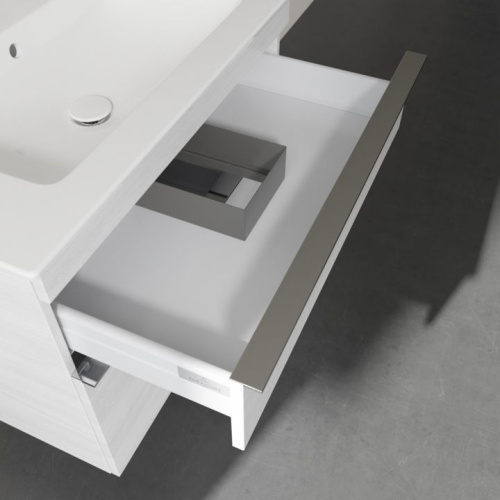 Мебель для ванной Villeroy & Boch Venticello 80 white wood, с ручками хром фото 4