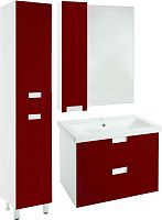 Тумба с раковиной Bellezza Пегас 60 подвесная, красная