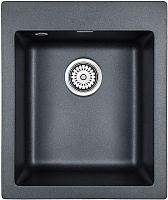 Комплект Paulmark Leer PM104249-BLM черный металлик + Смеситель Paulmark Essen Es213001-418 для кухонной мойки, черный металлик