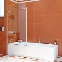Шторка на ванну GuteWetter Trend Pearl GV-861B левая 90 см стекло бесцветное, фурнитура хром